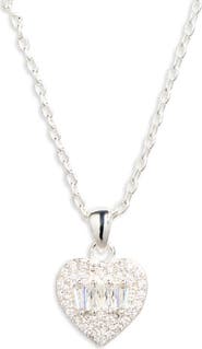 NORDSTROM RACK Cubic Zirconia Heart Pendant Necklace