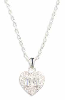 NORDSTROM RACK Cubic Zirconia Heart Pendant Necklace