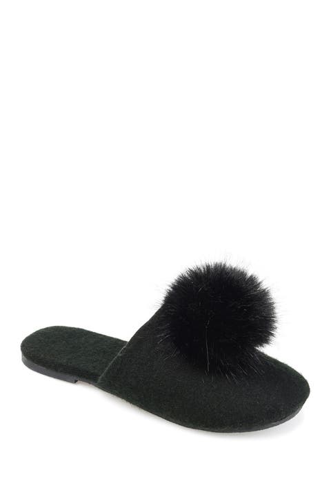 Nightfall Faux Fur Pompom Slipper (Women)