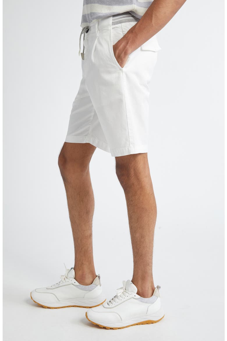 Stretch Cotton Bermuda Shorts, Alternate, color, WHITE