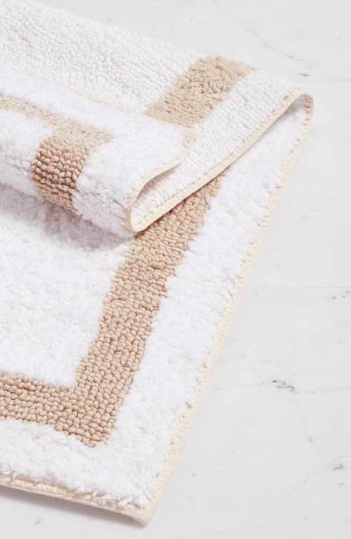Nordstrom Reversible Tufted Bath Mat In White