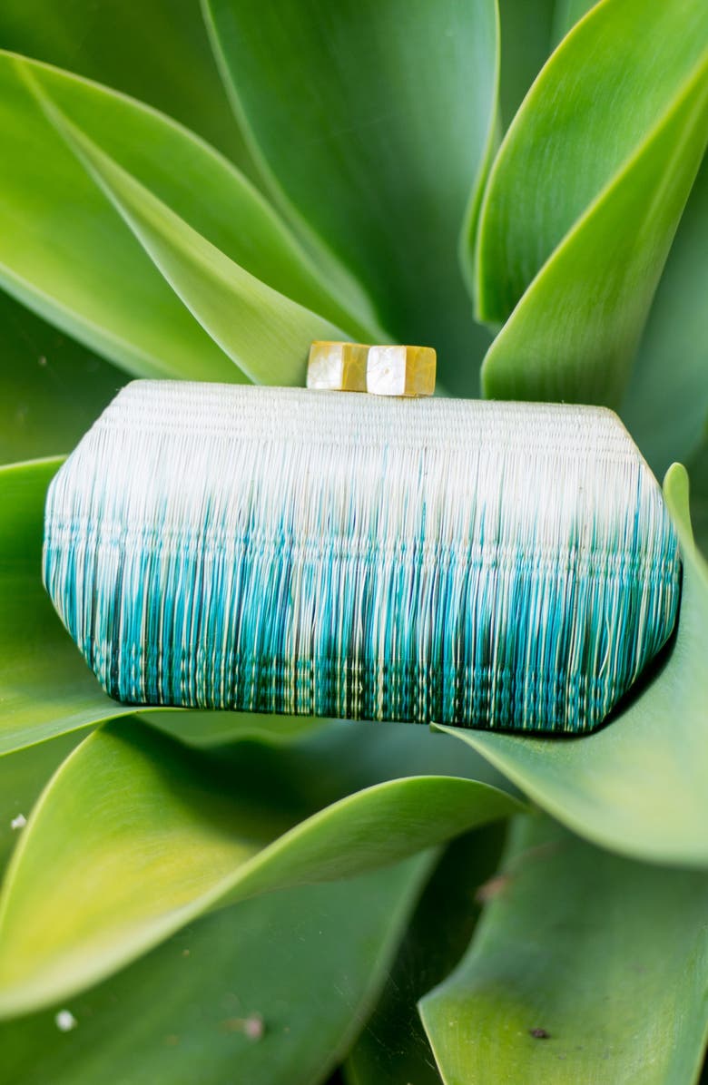 LIKHA Ombré Octagon Clutch, Alternate, color, Sea Teal