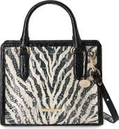 Brahmin Cami Croc Embossed Leather Satchel