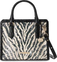 Brahmin Cami Croc Embossed Leather Satchel