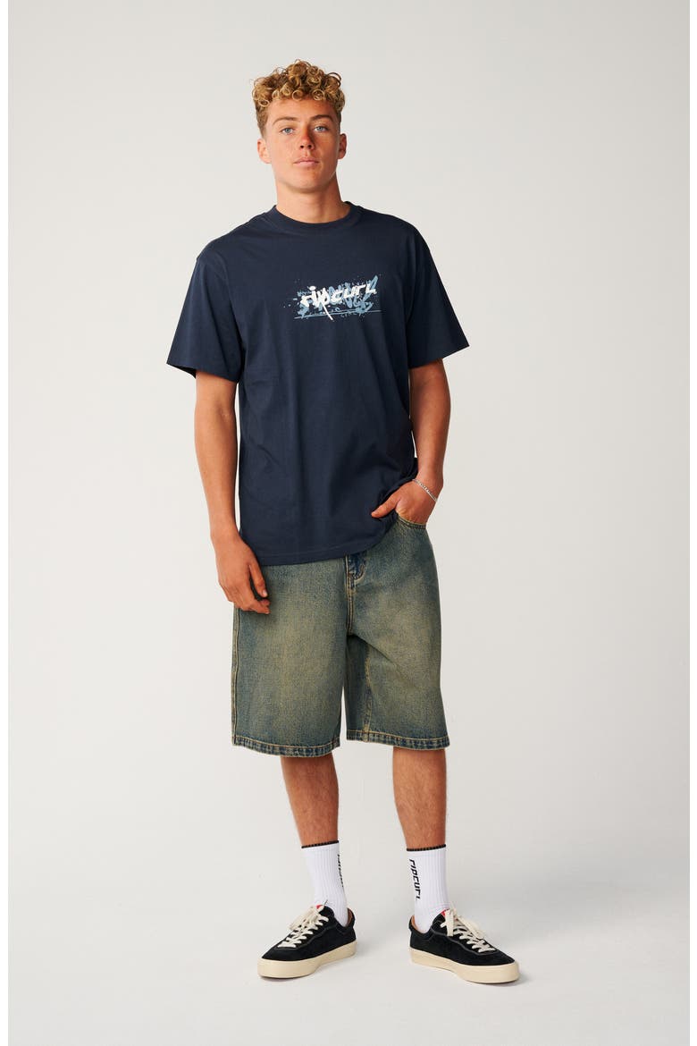 Archive Mash Up Cotton Graphic T-Shirt, Alternate, color, DARK NAVY