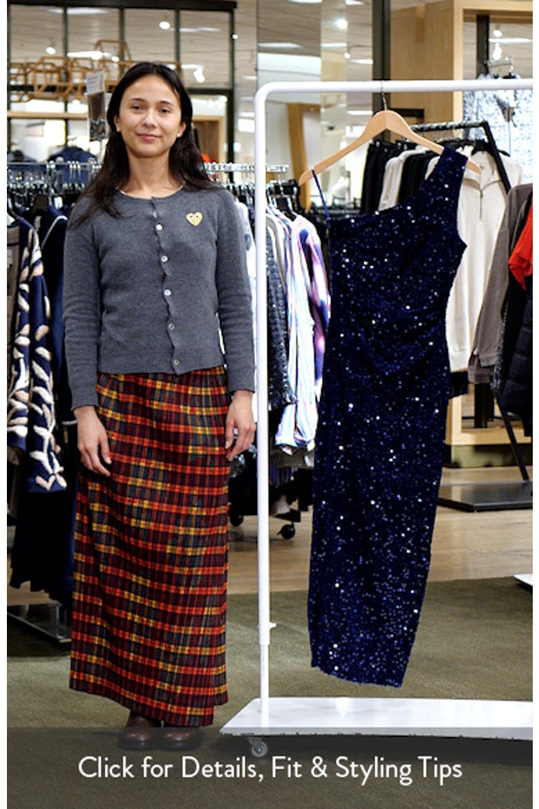 Kiki One Shoulder Sequin Midi Dress video