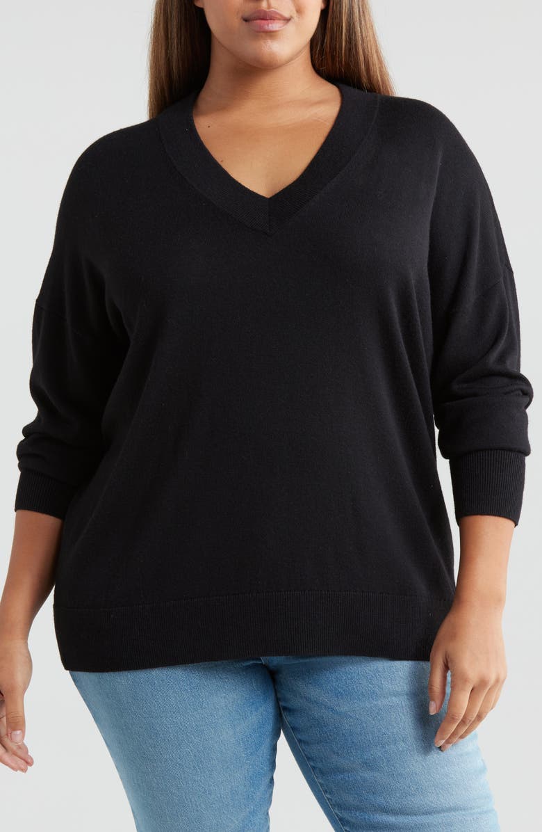 Treasure & Bond Relaxed V-Neck Sweater, Main, color,