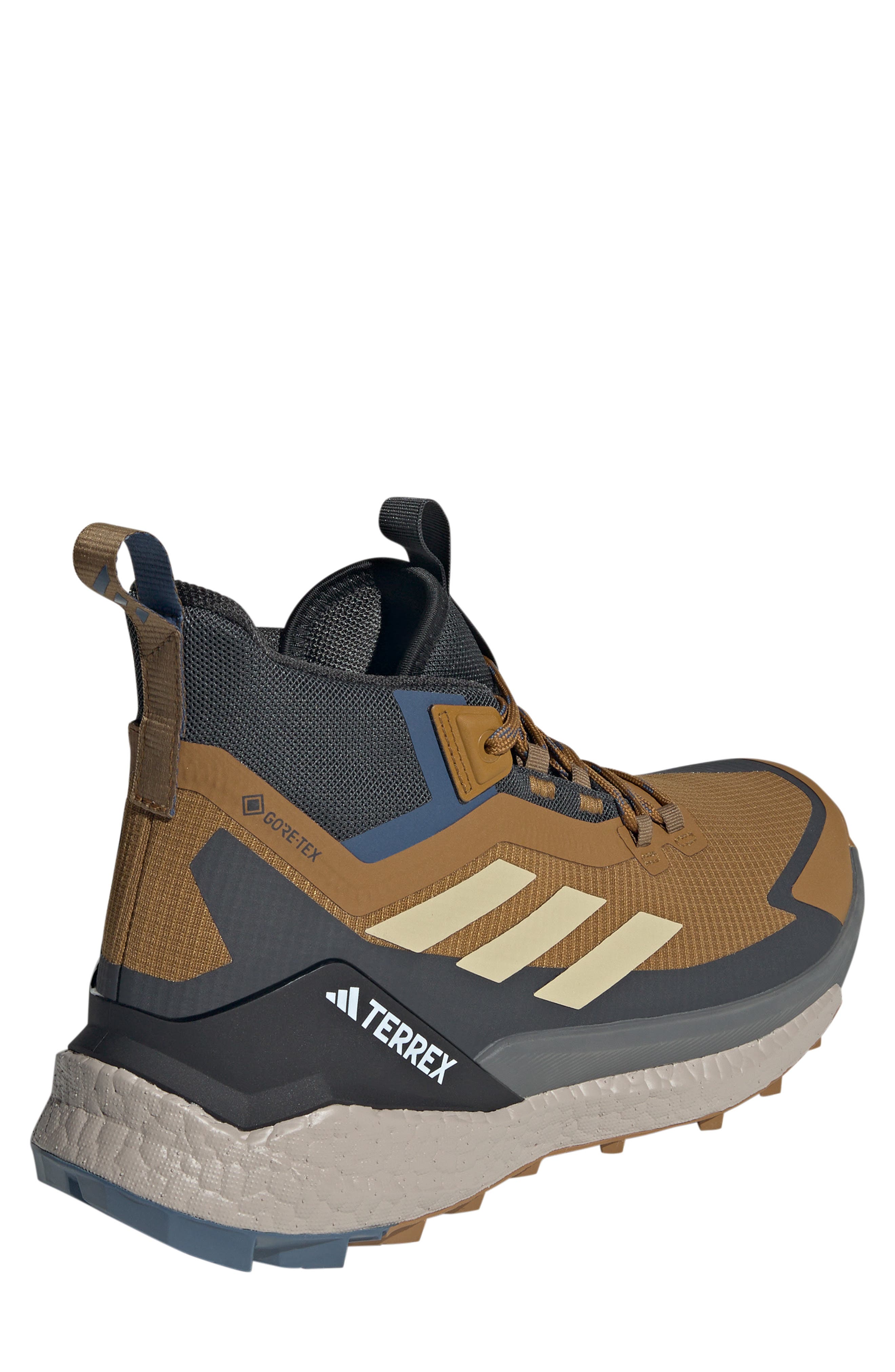 adidas Terrex Free Hiker 2.0 Mid Gore-Tex<sup>®</sup> Waterproof Hiking Shoe, Alternate, color, Bronze/ Savannah/ Carbon