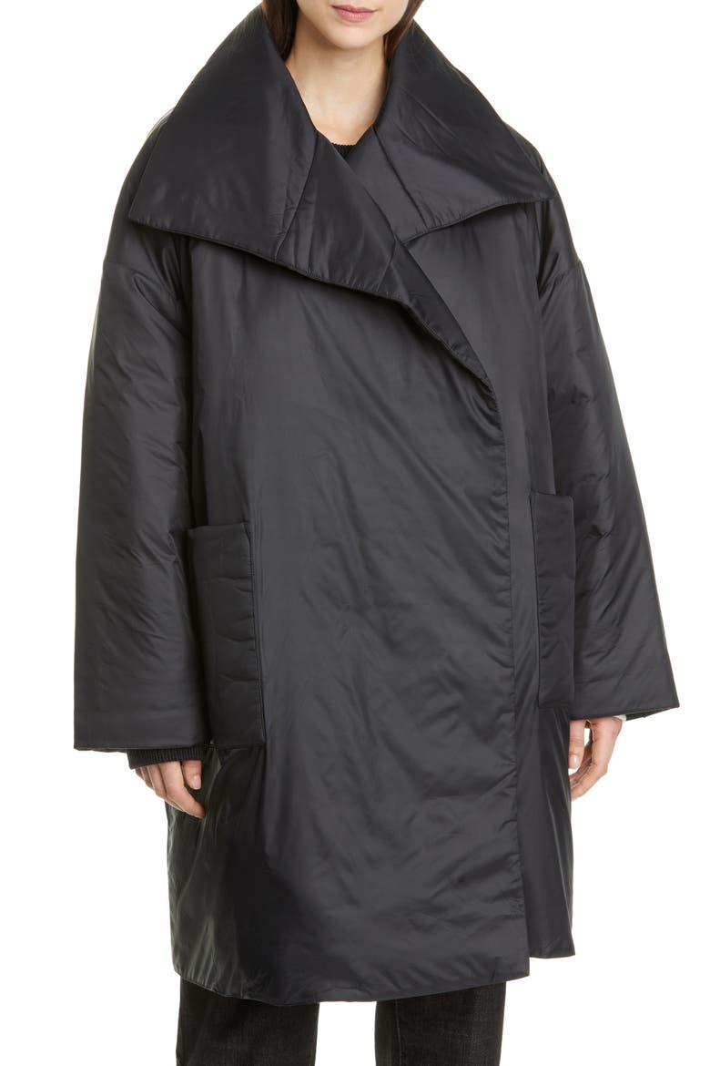 Recycled Nylon Coat (Nordstrom Exclusive), Alternate, color, BLACK