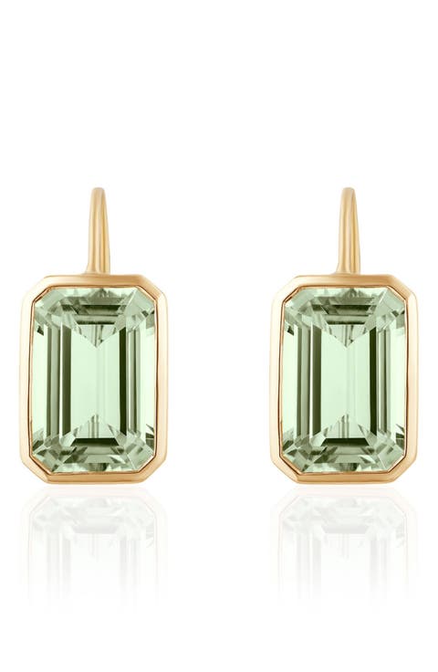 Gossip Emerald Cut Drop Earrings