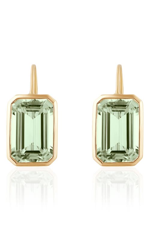 GOSHWARA Gossip Emerald Cut Drop Earrings in Translucent Green  product
