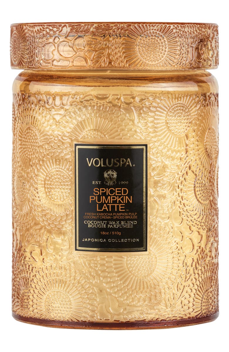 Voluspa Spiced Pumpkin Latte Large Jar Candle, Main, color, 