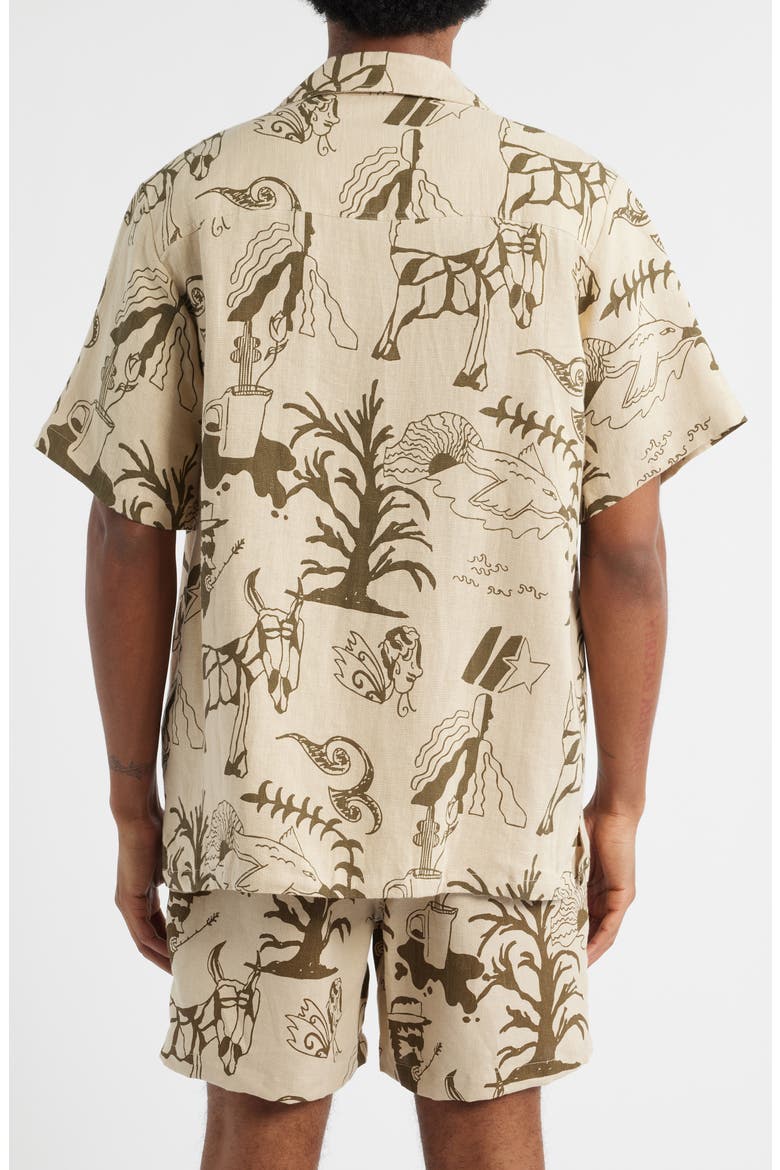 Poplan Linen Camp Shirt, Alternate, color, BEIGE