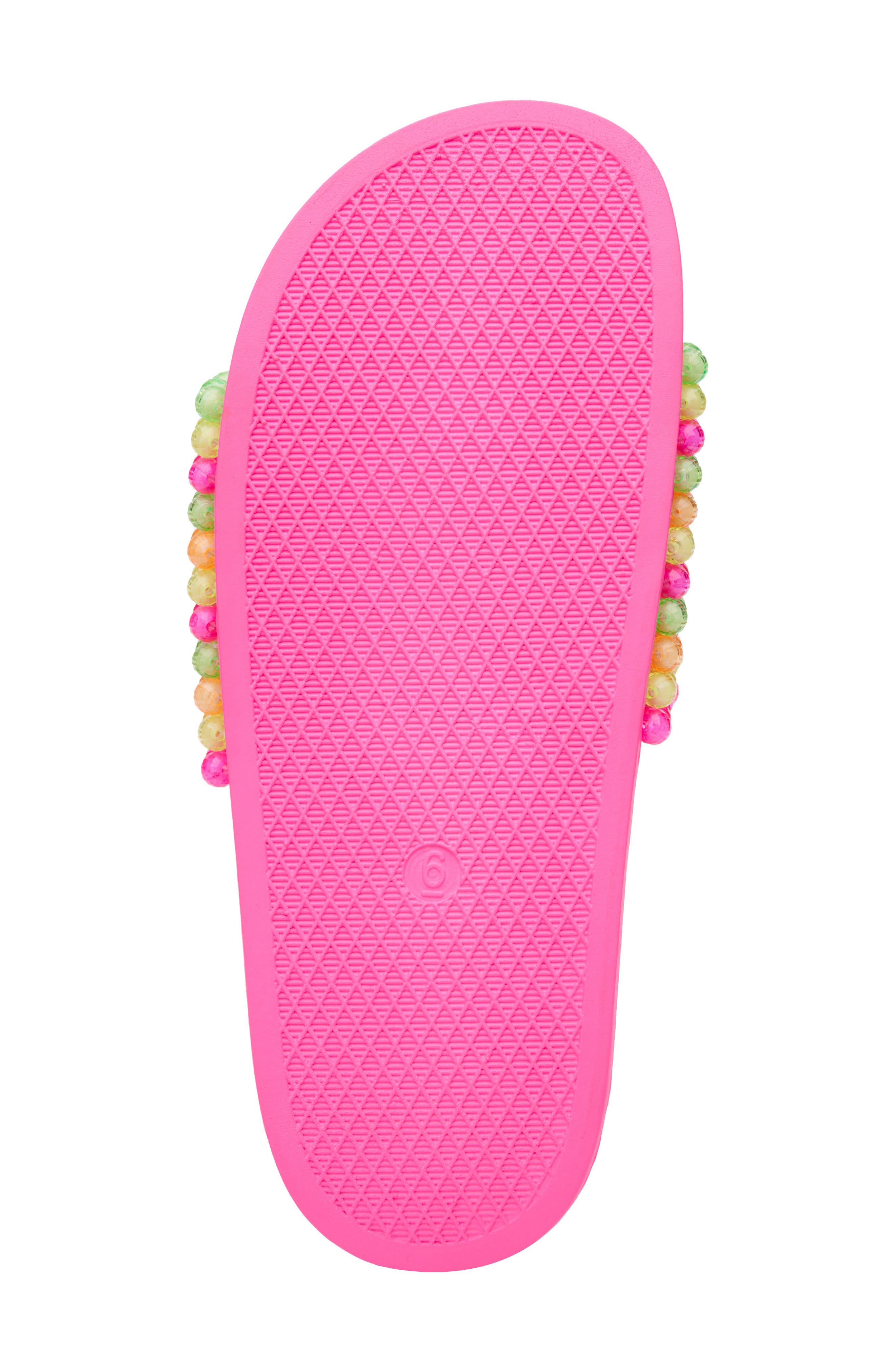 Saycie Beaded Slide Sandal, Alternate, color, NEON PINK/ MULTI