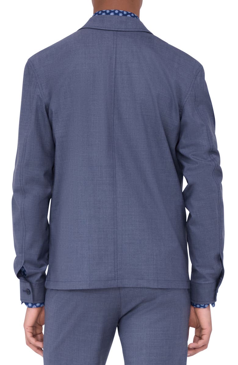 Bugatchi Zip-Up Stretch Wool Travel Jacket, Alternate, color,