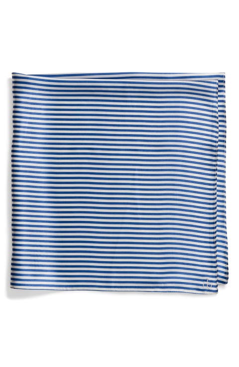 Gail Stripe Silk Scarf
