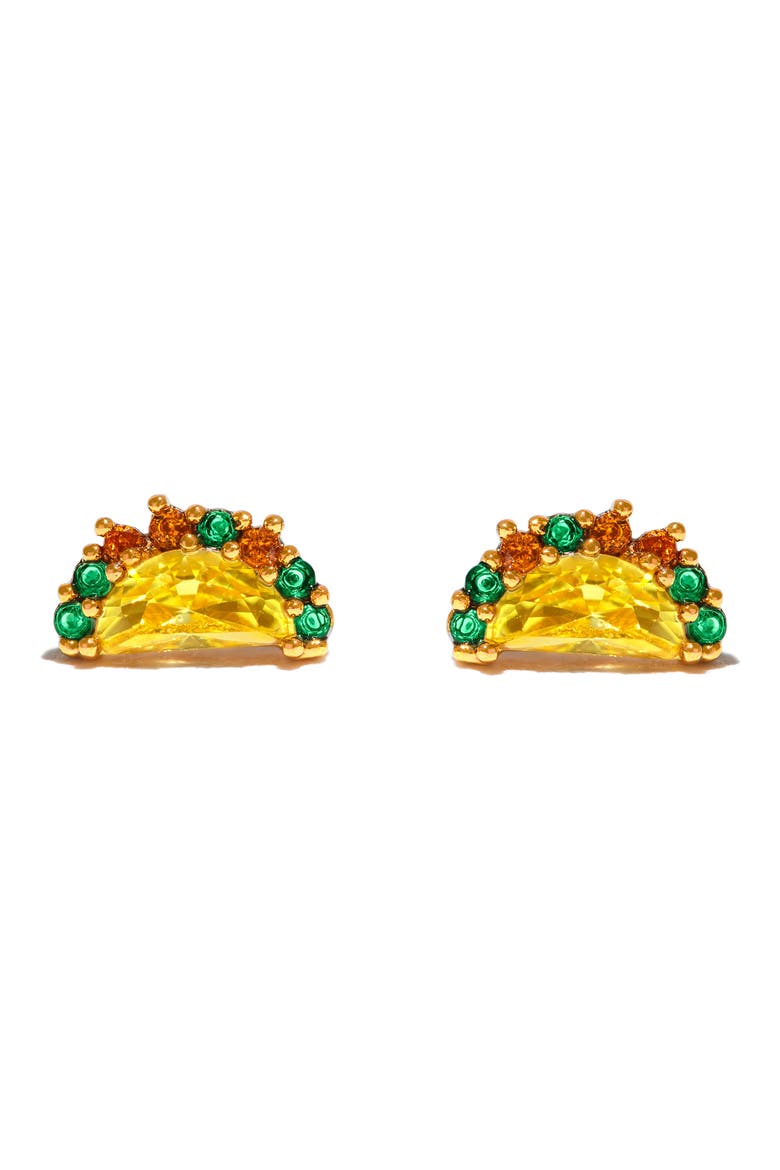 Taco Tuesday Stud Earrings, Main, color, GOLD