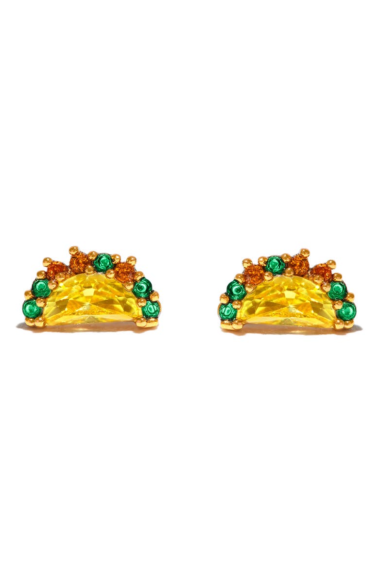 Girls Crew Taco Tuesday Stud Earrings, Main, color, Gold