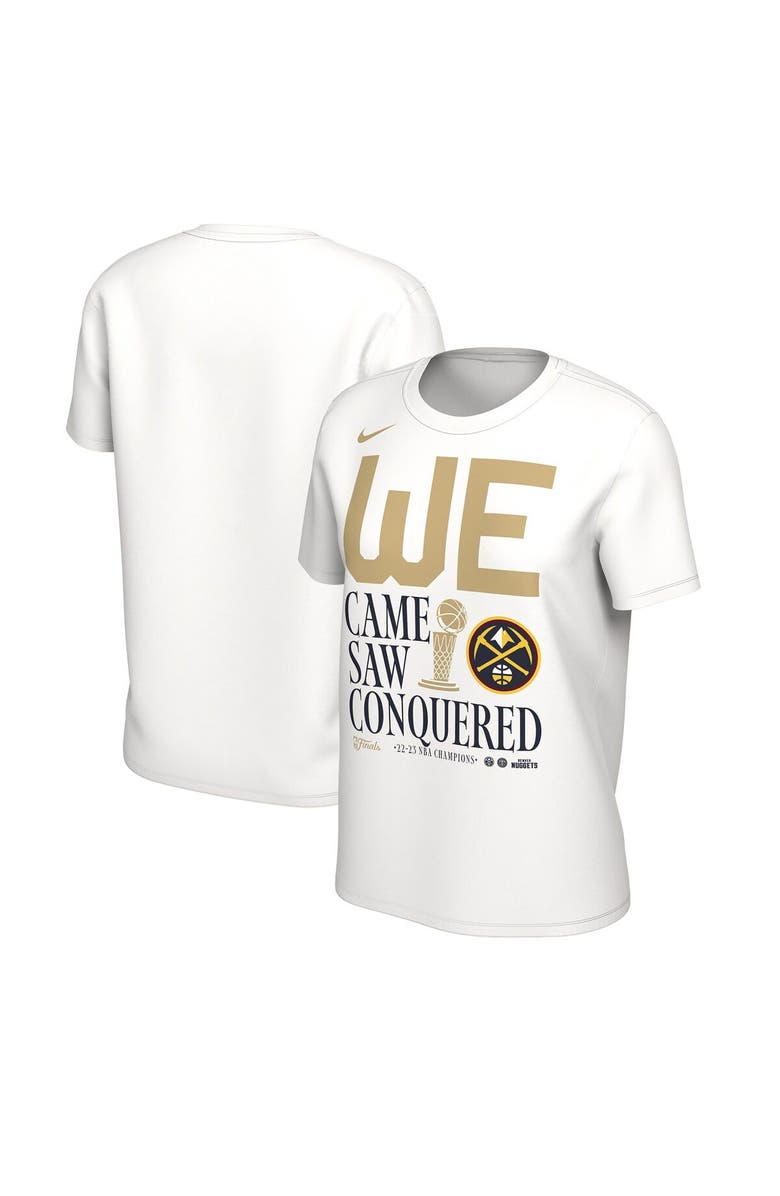 Nike Women's Nike  White Denver Nuggets 2023 NBA Finals Champions Celebration Parade T-Shirt, Main, color, 