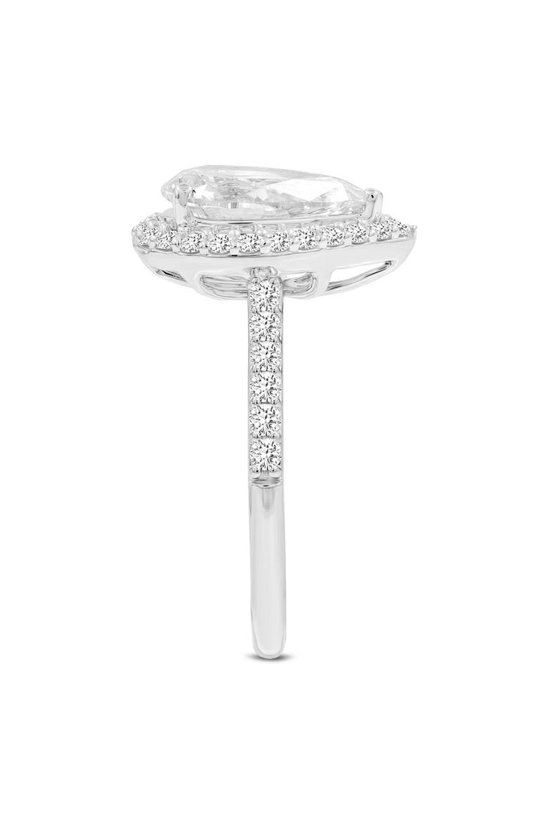 Yasmin 14K White Gold Pear Lab Grown Diamond Halo Engagement Ring - 2.23 Ct, Alternate, color, 14K White Gold
