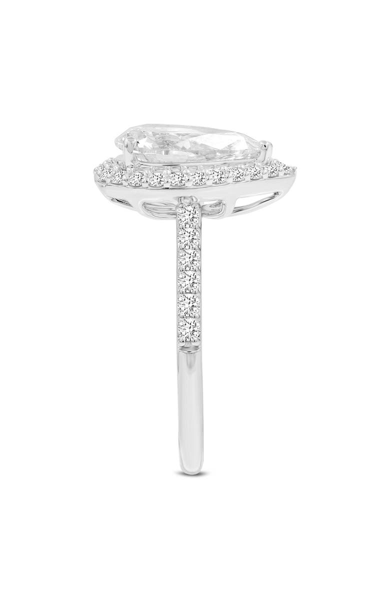 LuvMyJewelry Yasmin 14K White Gold Pear Lab Grown Diamond Halo Engagement Ring - 2.23 Ct, Alternate, color,