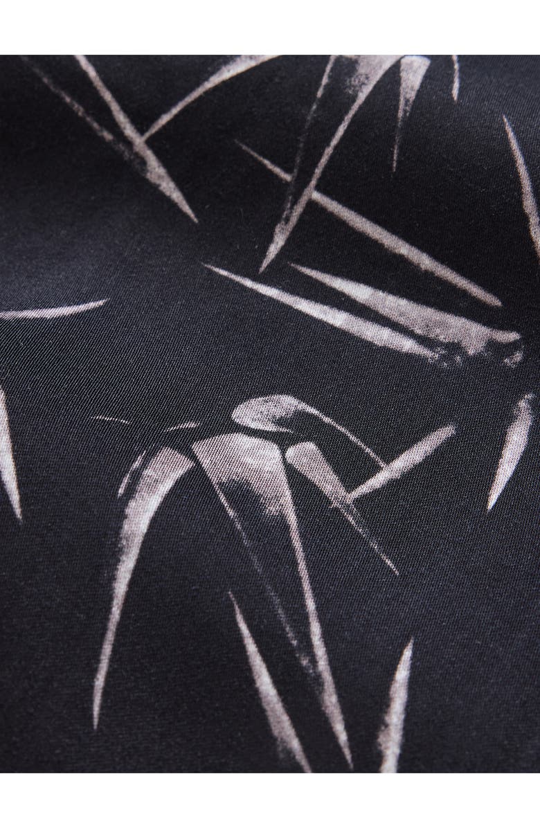 John Varvatos Dan Print Modal Camp Shirt, Alternate, color, Black