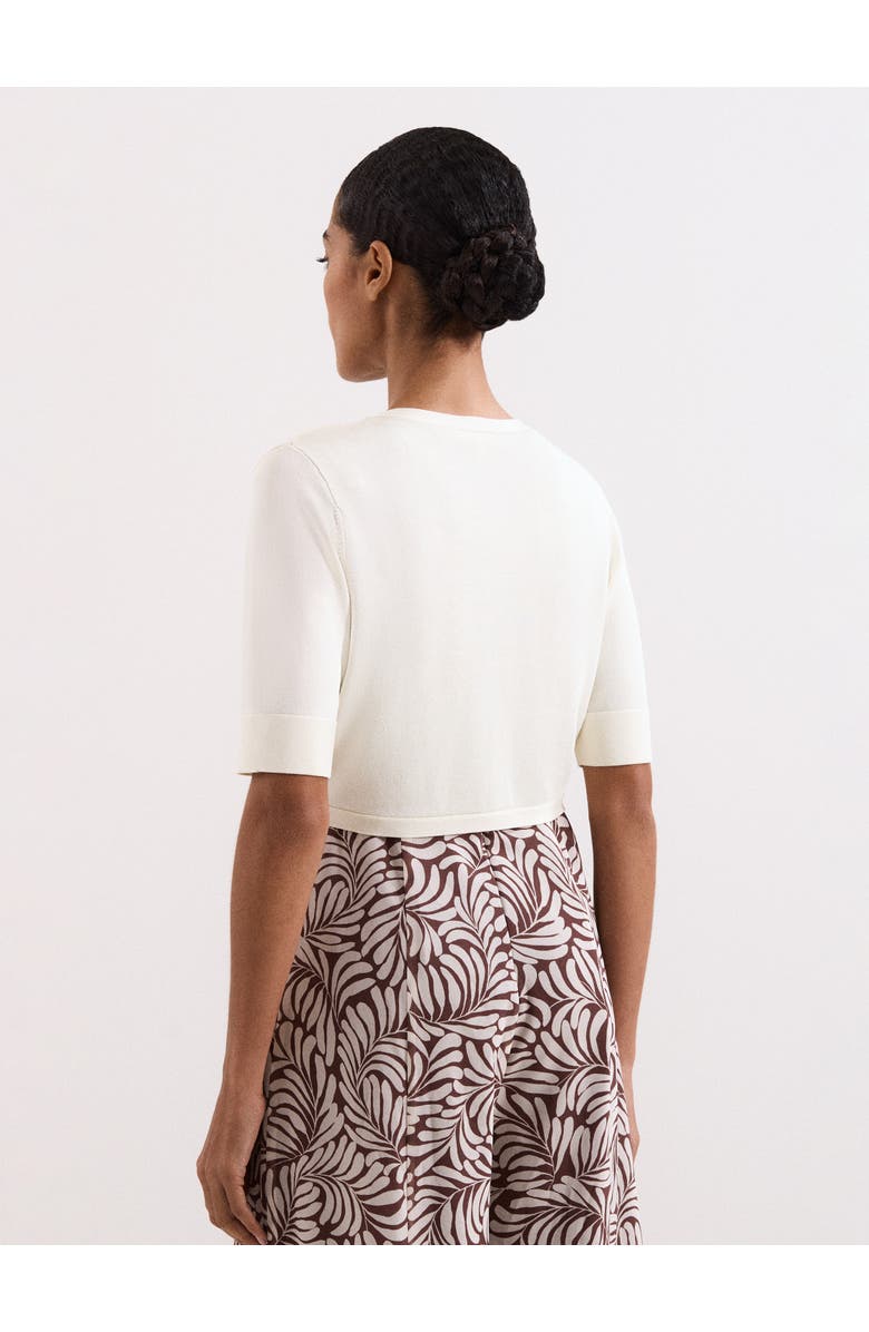 Phase Eight Riah Short Sleeve Bolero Shrug, Alternate, color, Ivory