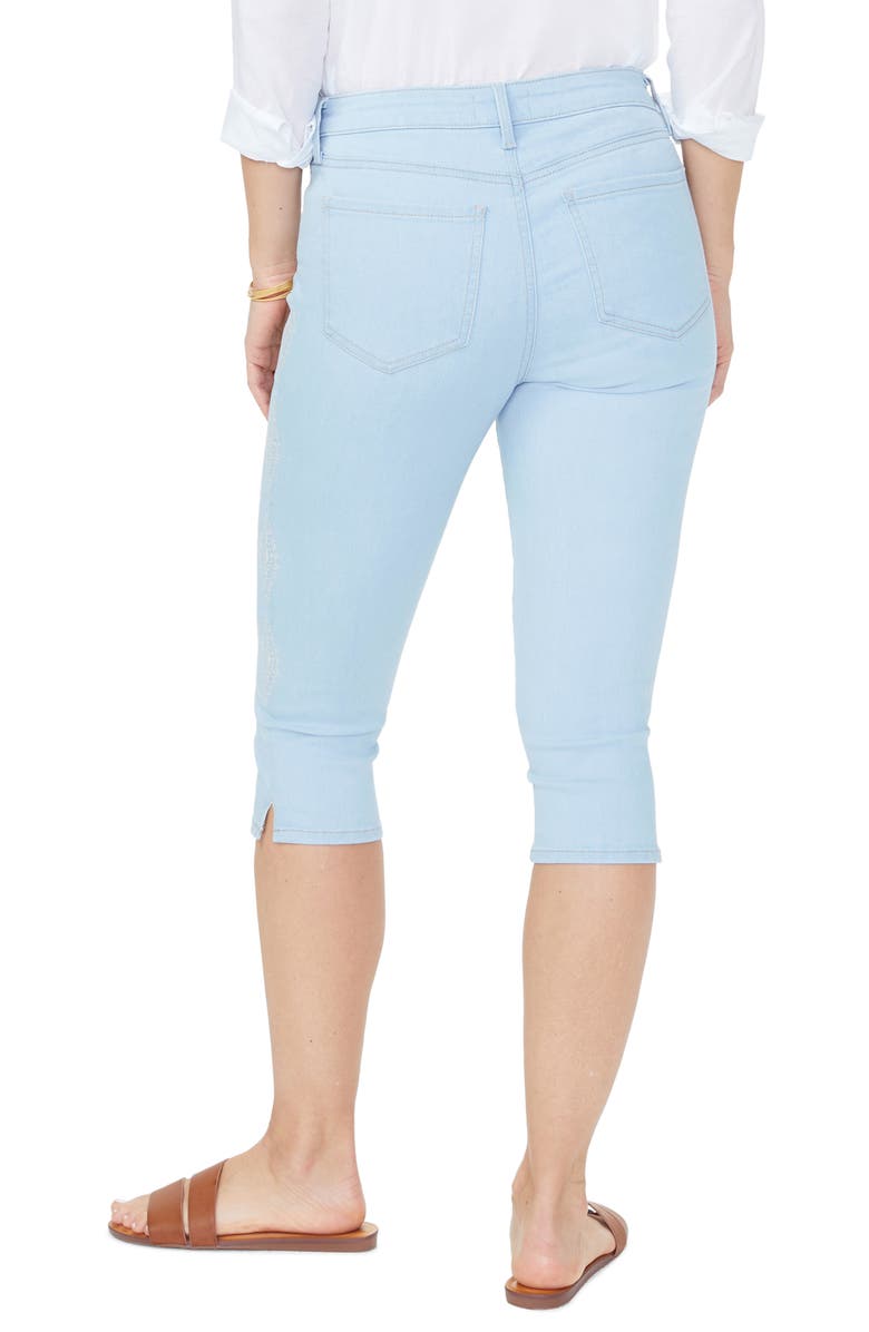 NYDJ Embroidered Side Seam Capri Skinny Jeans, Alternate, color,