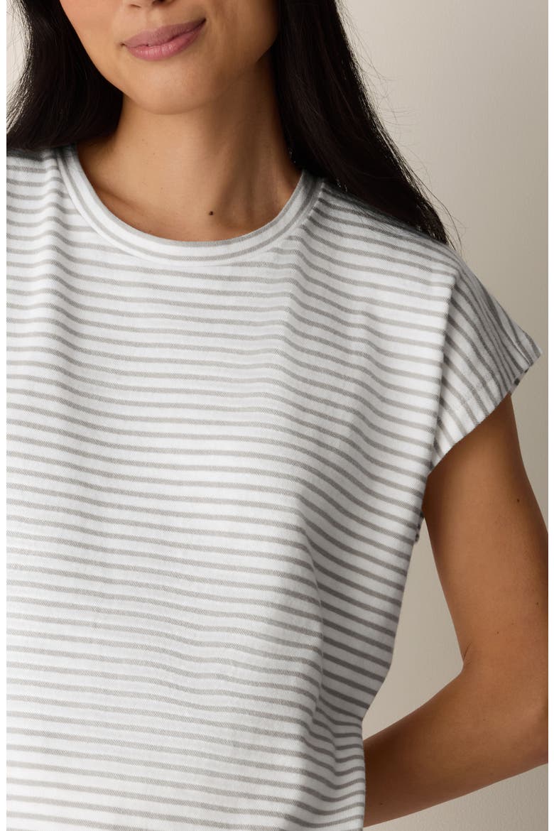 Stripe Organic Cotton T-Shirt, Alternate, color, CHALK