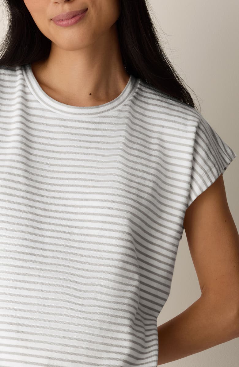 Eileen Fisher Stripe Organic Cotton T-Shirt, Alternate, color,