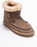 Forever & Always Shoes Jorel Leather Fur Lined Ankle Boot