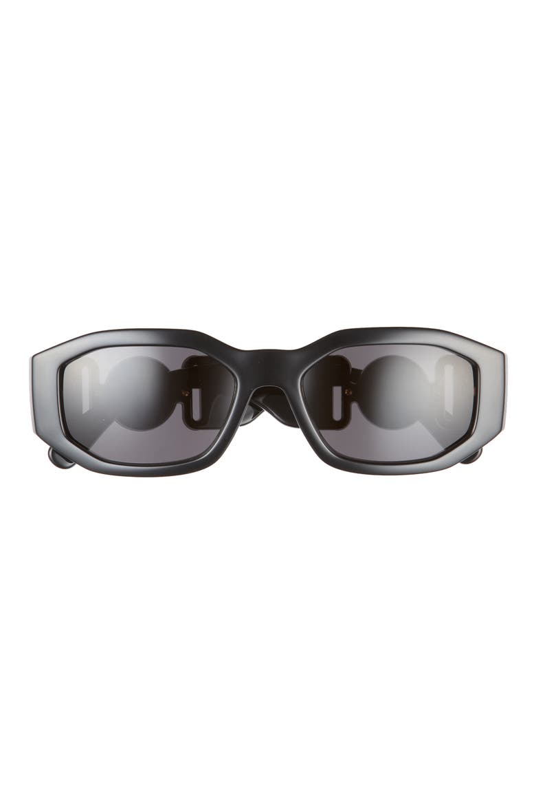 53mm Rectangular Sunglasses, Main, color, DARK GREY
