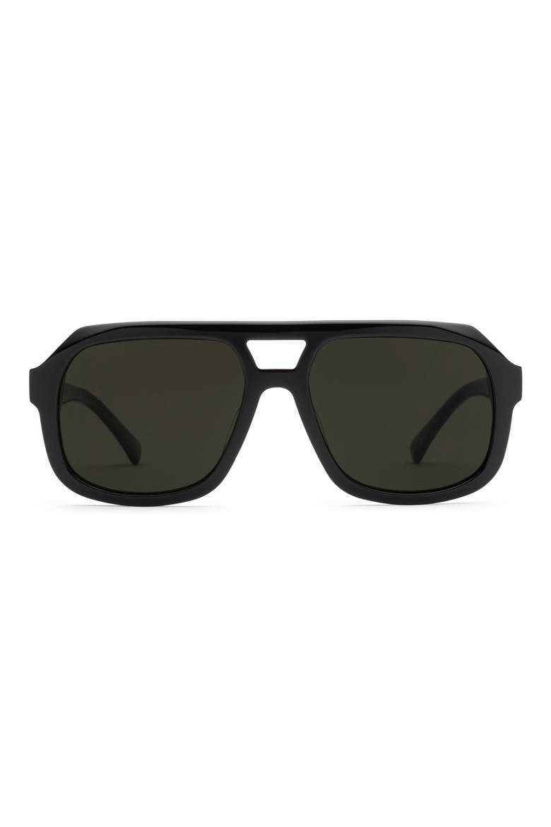 Augusta 57mm Polarized Square Aviator Sunglasses, Main, color, GLOSS BLACK/ GREY POLAR