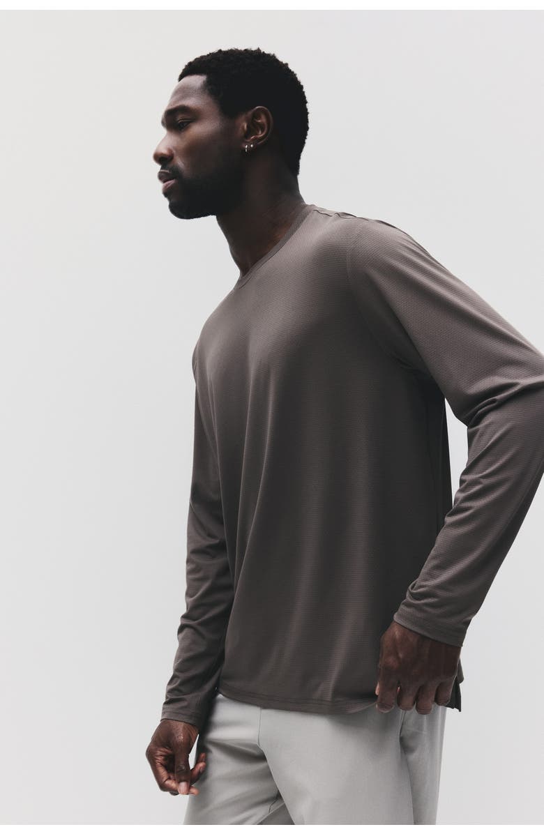 H&M Long-sleeved Sports Top With Drymove, Alternate, color, Medium Brown