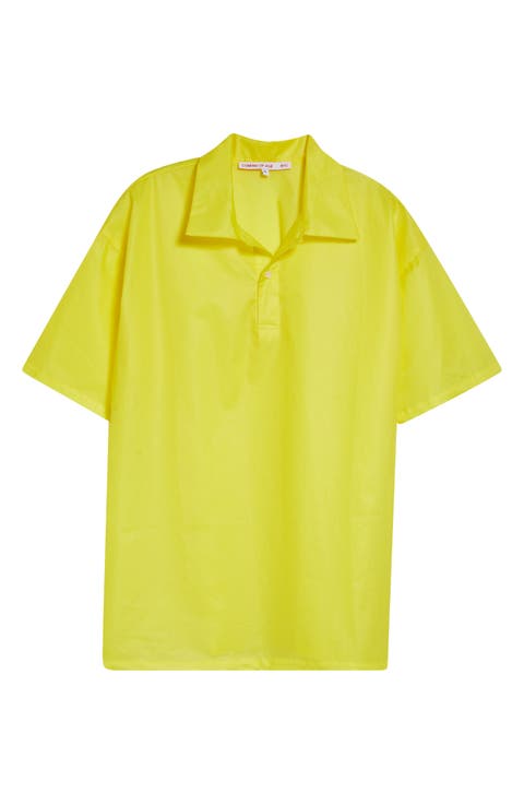 Oversize Cotton Polo Top
