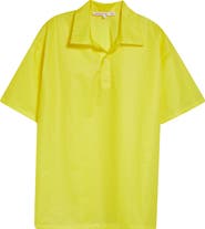 COMING OF AGE Oversize Cotton Polo Top