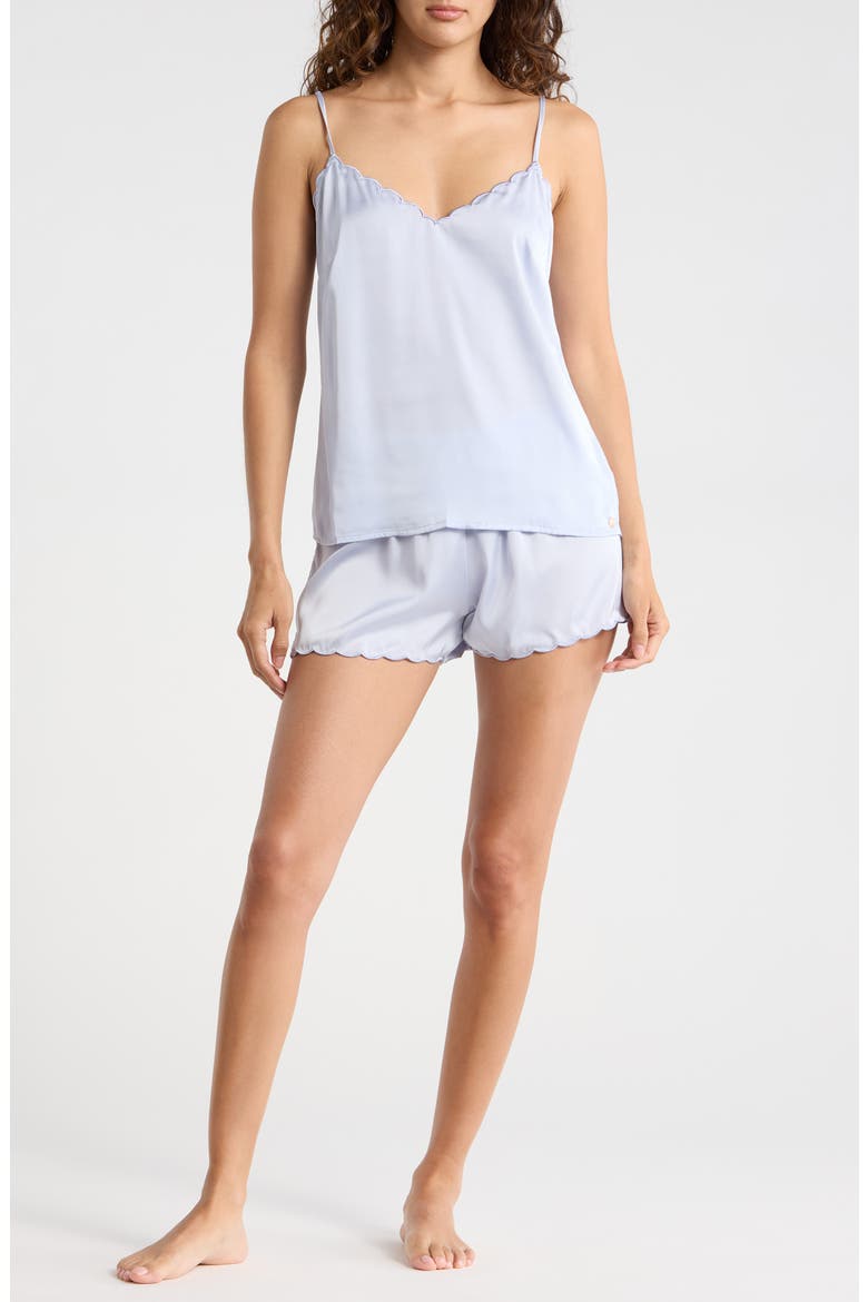 3-Piece Short Pajamas & Robe Set, Alternate, color, BLUE LOTUS