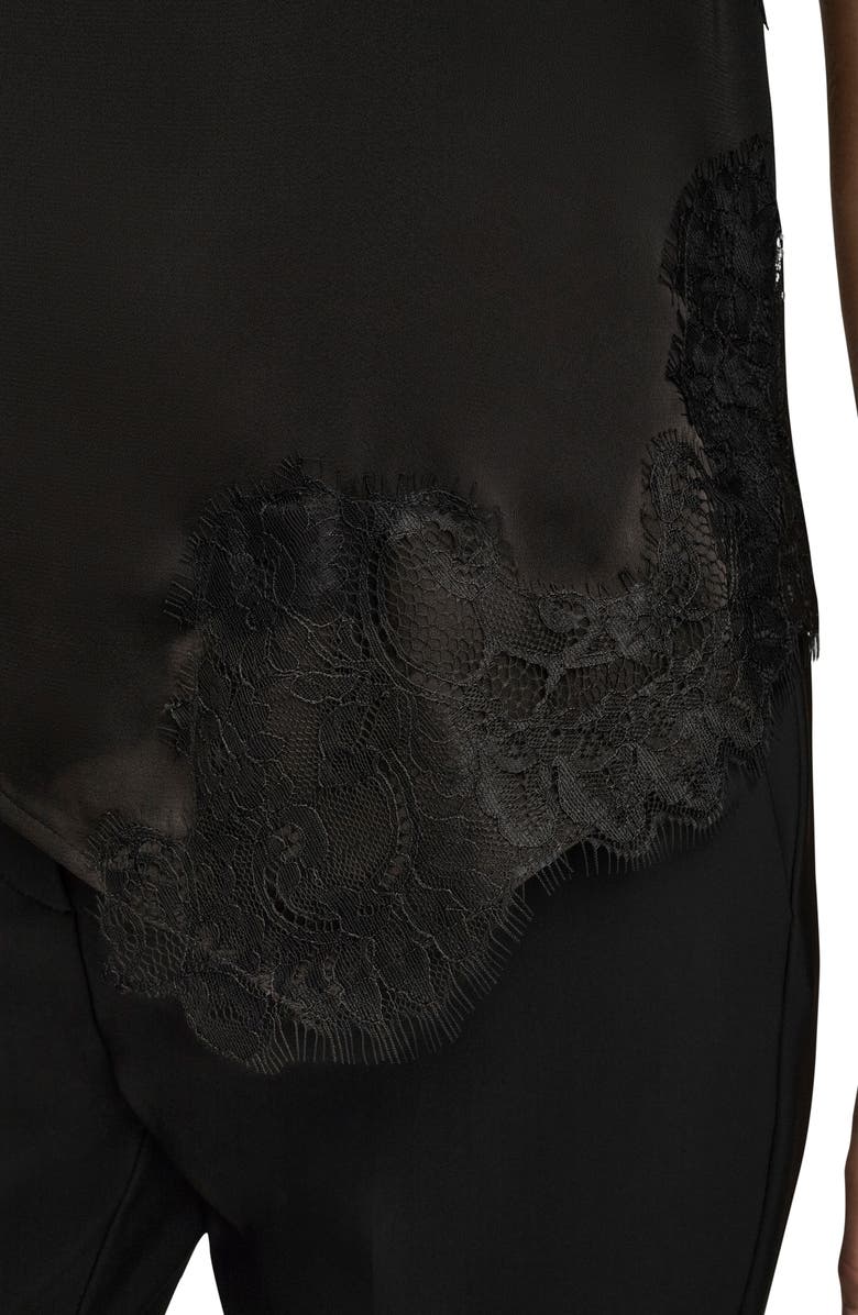 Donna Karan New York Lace Detail Tank, Alternate, color, Black