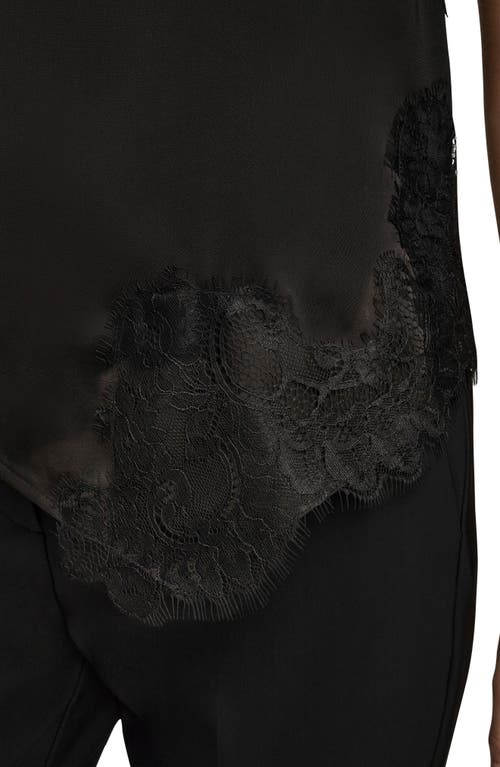Donna Karan New York Lace Detail Tank In Black