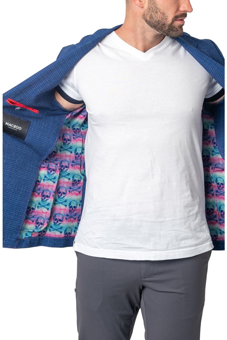 Unconstructed Squared Blazer, Alternate, color, BLUE