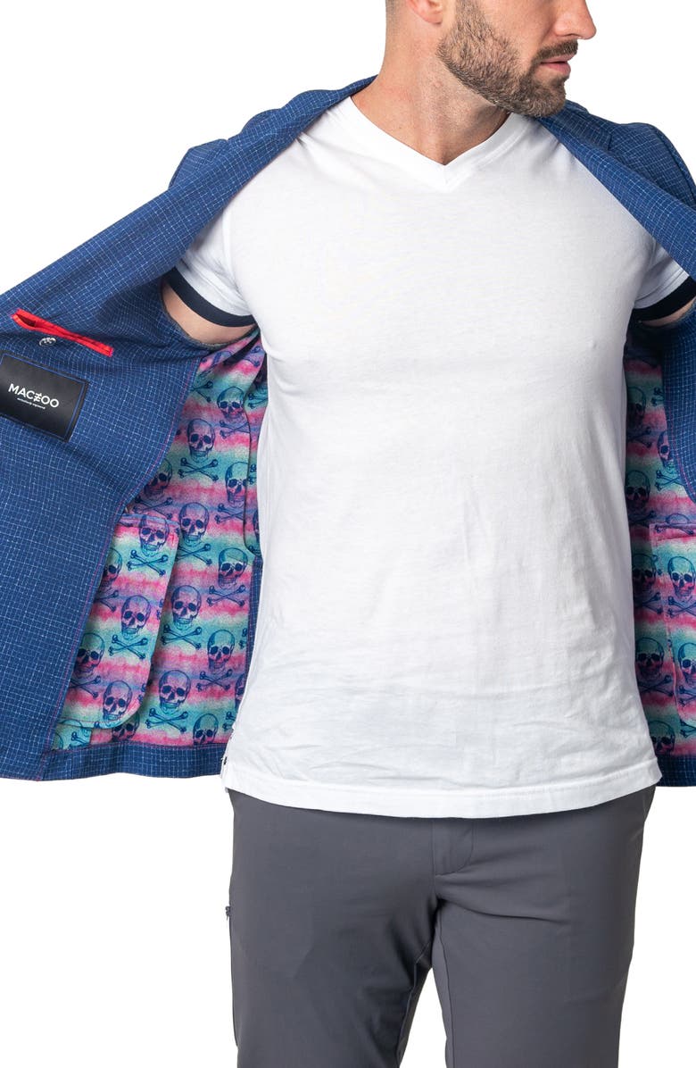 Maceoo Unconstructed Squared Blazer, Alternate, color, Blue