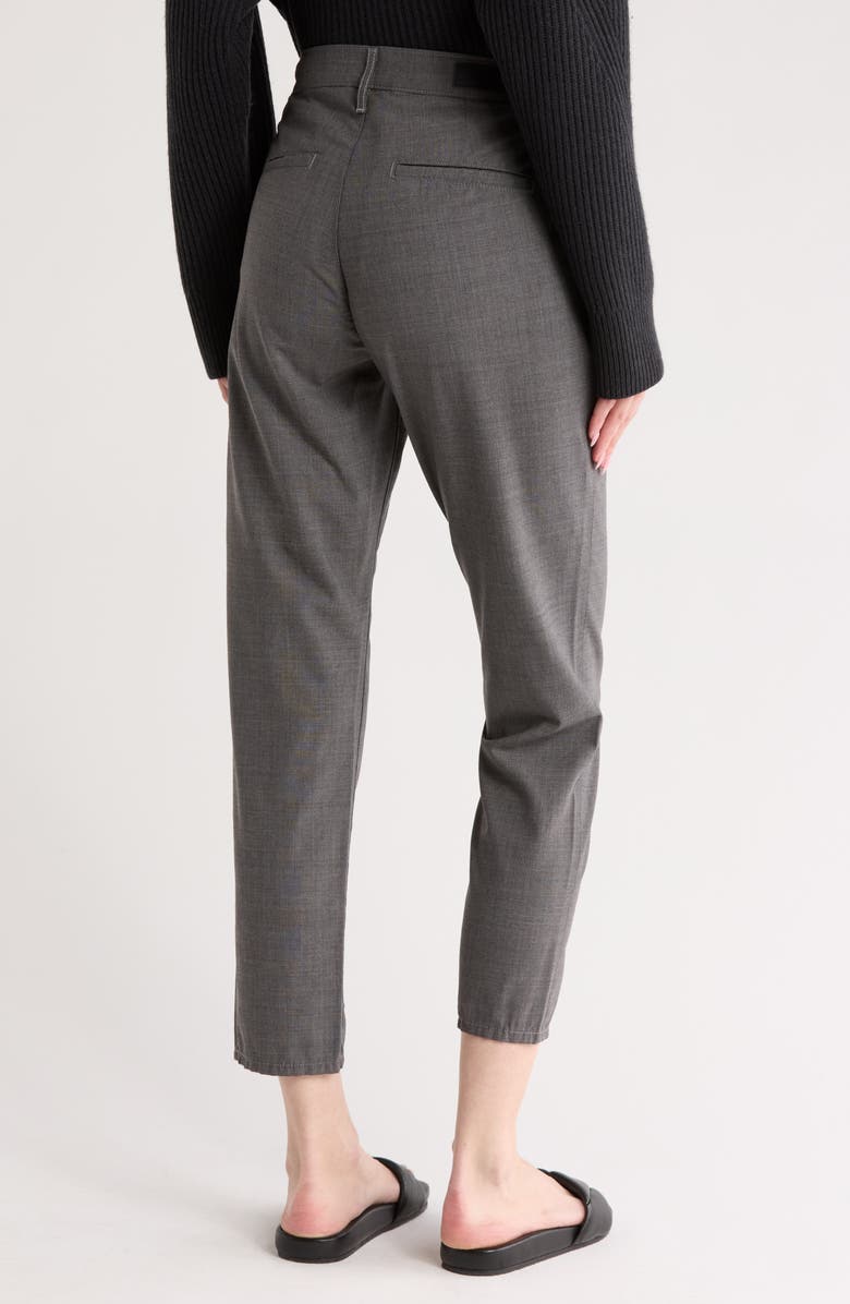 AG Caden High Waist Stretch Crop Slim Straight Leg Pants, Alternate, color, Heather Grey