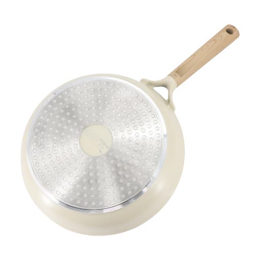 Gibson Elite Folkstone 10 Inch Ceramic Nonstick Cast Aluminum Frypan In Beige In Neutral