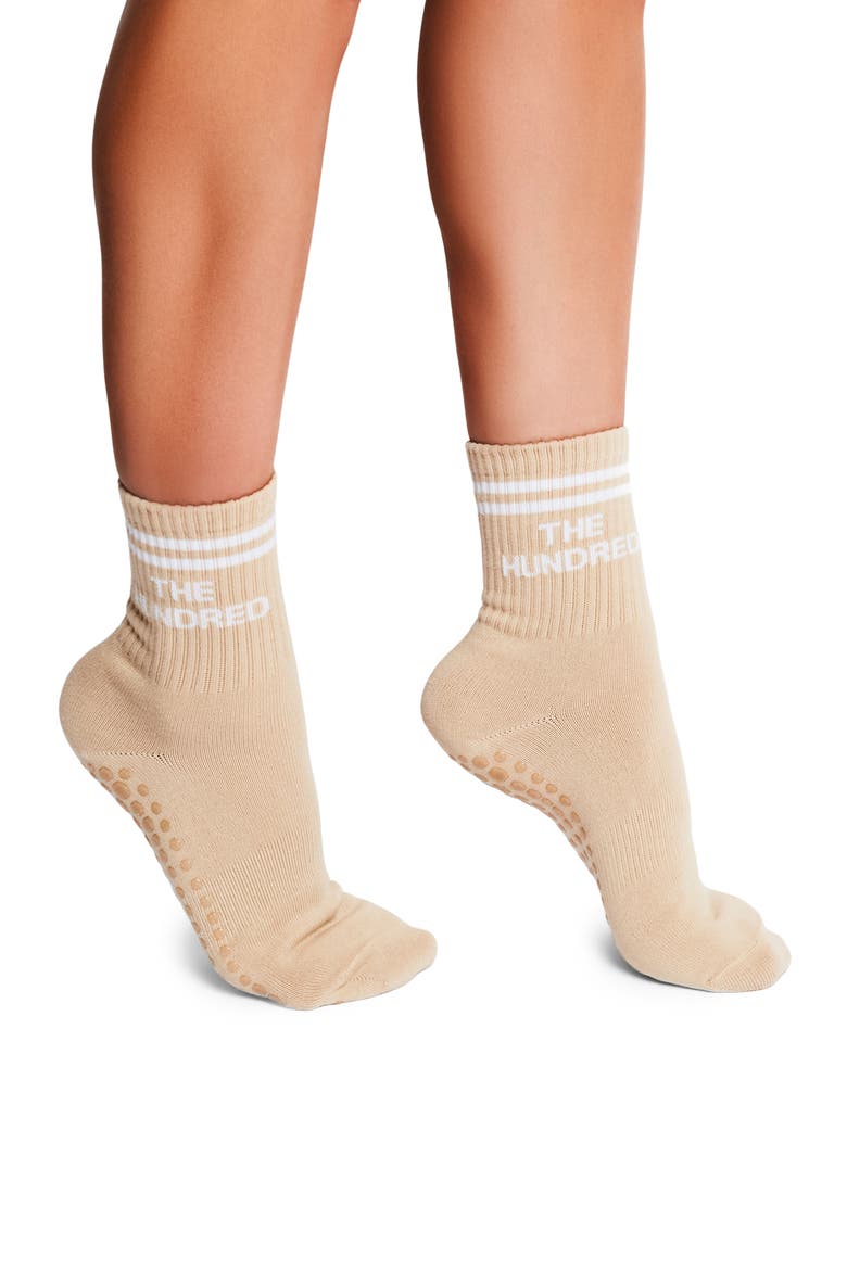 Assorted 2-Pack Nonslip Grip Quarter Socks, Alternate, color, BLACK- SAINT-TROPEZ SAND
