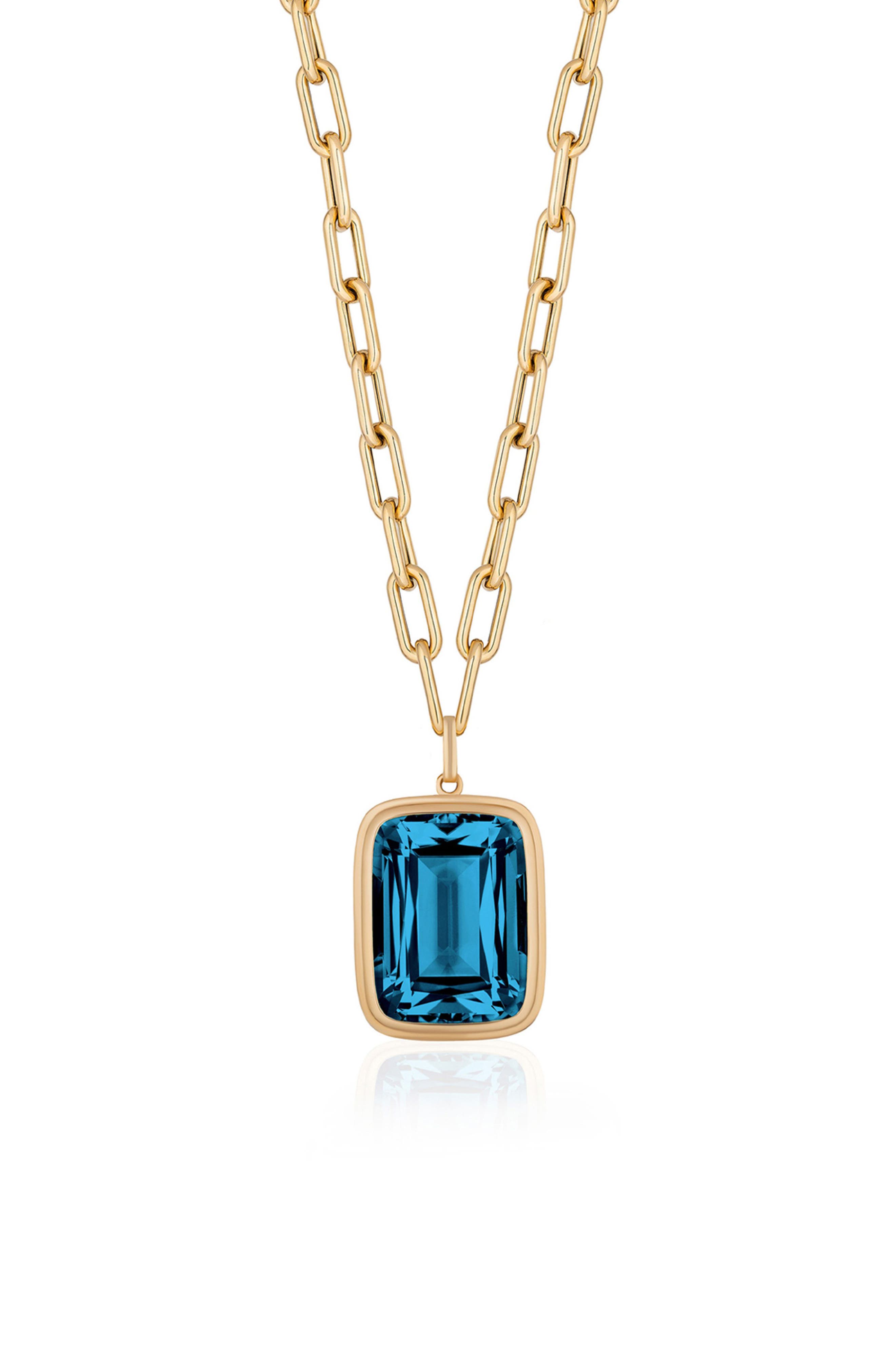 Goshwara Manhattan Cushion Pendant Necklace In Gold