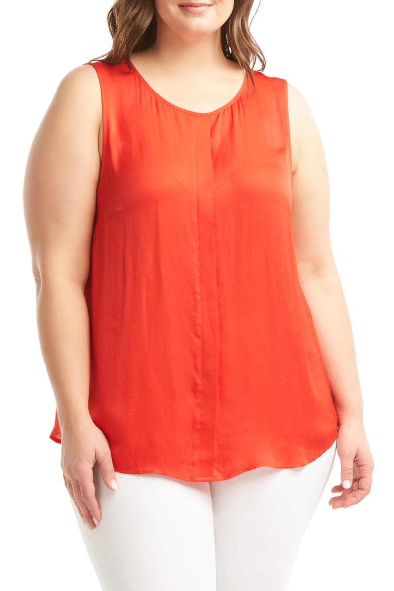 Lemon Tart Angelle Tank, Main, color, FIERY RED