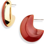 Madewell Chunky Half Stone Hoop Earrings