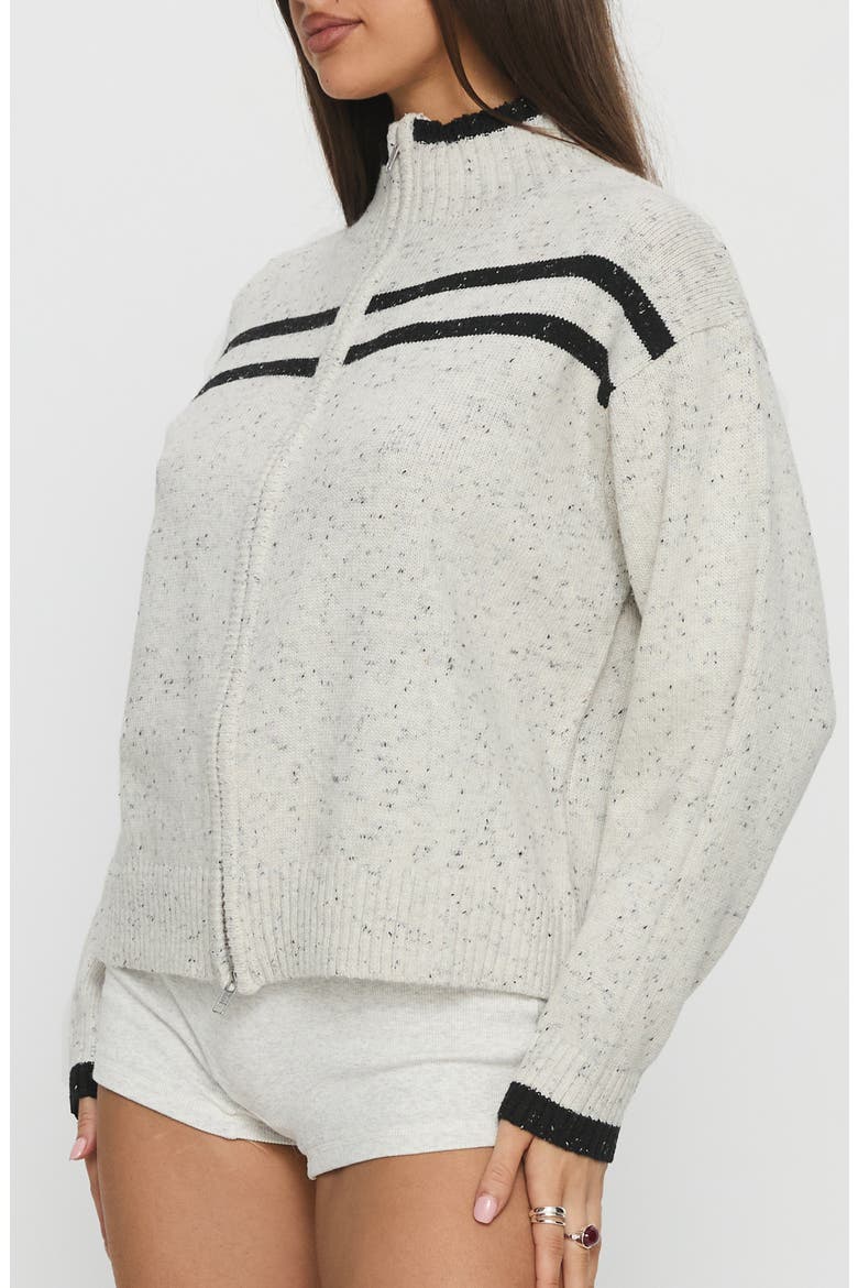 Overstayed Stripe Knit Jacket, Alternate, color, GREY