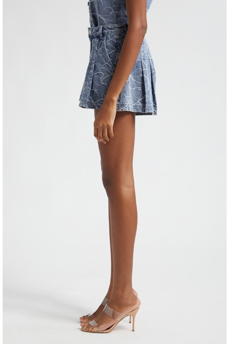 Wilder Floral Embroidery Denim Shorts, Alternate, color, INDIGO EMB FLORAL DENIM