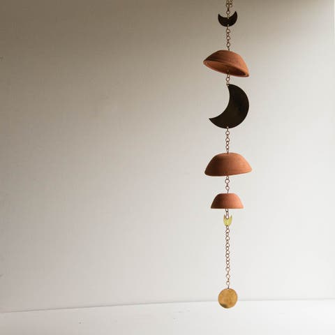 Moon Brass Terracotta & Metal Wall Hanging